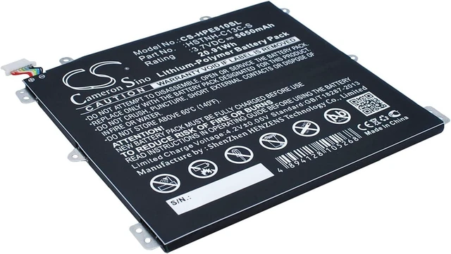 Alt view image 5 of 5 - VINTRONS 5650mAh Replacement Battery for HP 7600US, HSTNH-H408C, Slate 8 Plus, Slate 8 Pro, Coaster