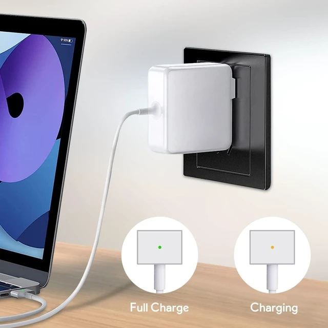 Alt view image 2 of 5 - 85W Mac Book Pro Charger,Charger Adapter with Fast Charging,Replacement AC 2T-Tip Connector Power Adapter,Laptop Charger Compatible with MacBook pro & Air 13 inch-15 inch Retina After Mid 2012