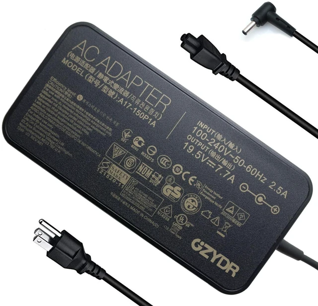 Main image of 150W Laptop Adapter 19.5V 7.7A A17-150P1A AC Adapter for Asus Laptop Charger 5.5x2.5mm(not 4.5x3.0mm)