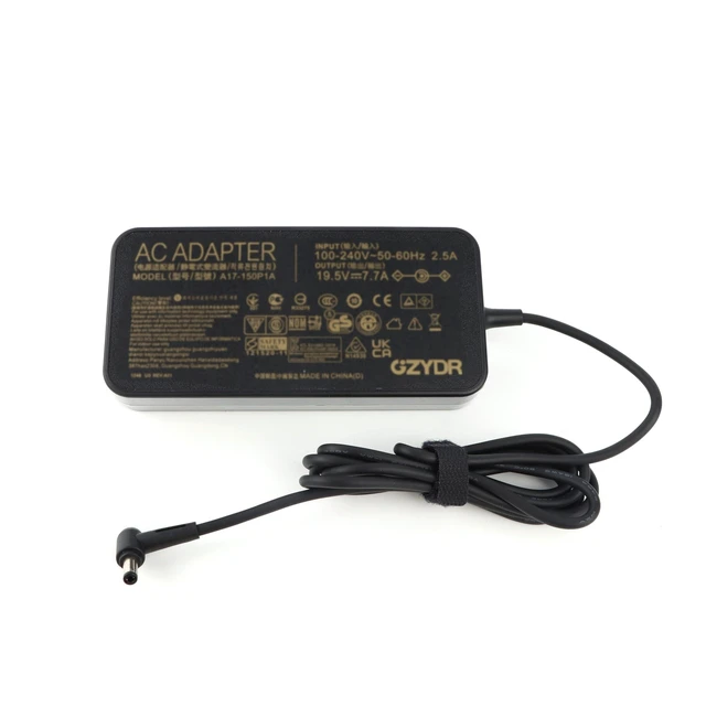 Alt view image 2 of 5 - 150W Laptop Adapter 19.5V 7.7A A17-150P1A AC Adapter for Asus Laptop Charger 5.5x2.5mm(not 4.5x3.0mm)