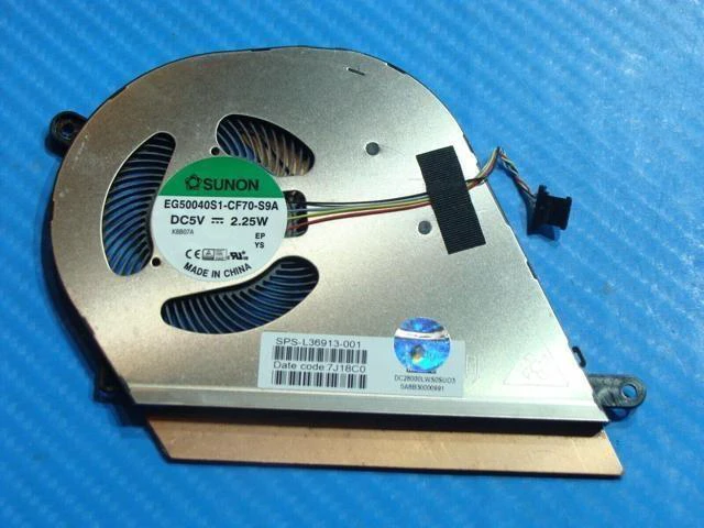Alt view image 2 of 5 - Cpu cooling fan for HP Chromebook x360 14-da0011dx 14 inches L36913-001 DC28000LWS0