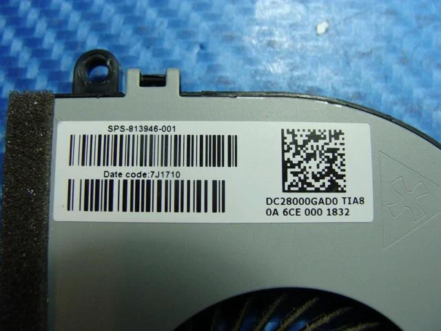 Alt view image 3 of 5 - Cpu cooling fan for HP 15-ay039wm 15.6 inches 813946-001 DC28000GAD0
