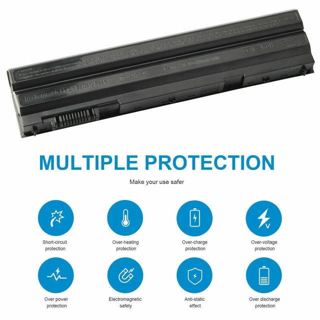 Alt view image 3 of 5 - 11.1V Battery for Dell Latitude E6520 E6530 E6540 E6420 E6430 E6440 E6330