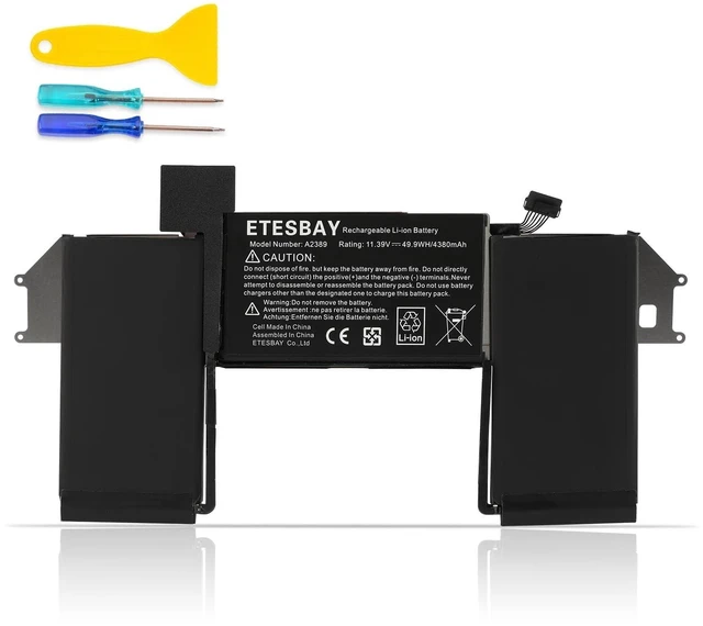 Main image of ETESBAY A2389 A2337 Battery Replacement for MacBook Air 13 Inch A2337 M1 2020 EMC 3598 MGN53LL/A MGN83LL/A MGN63LL/A MGN93LL/A MGND3LL/A MGN73LL/A MGNA3LL/A MGNE3LL/A MVH22LL/A MWTJ2LL/A 11.39V