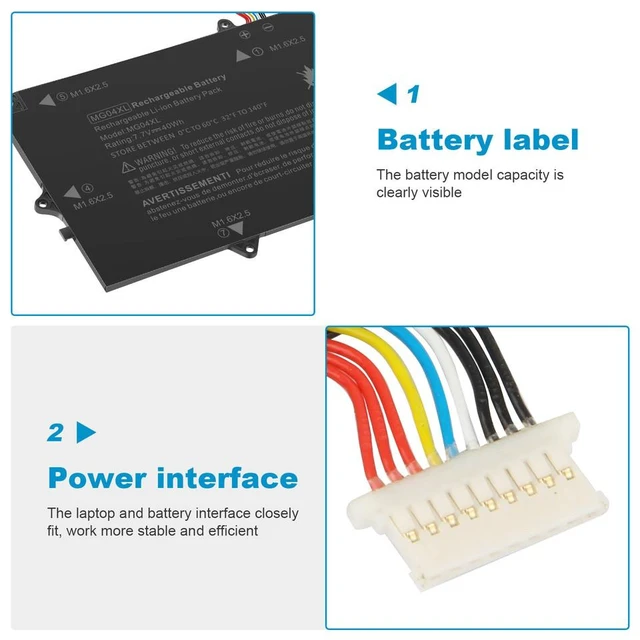 Alt view image 3 of 5 - 7.7V Battery for HP MG04XL Elite x2 1012 G1 V2D16PA V2D62PA V3F62PA V9D46PA