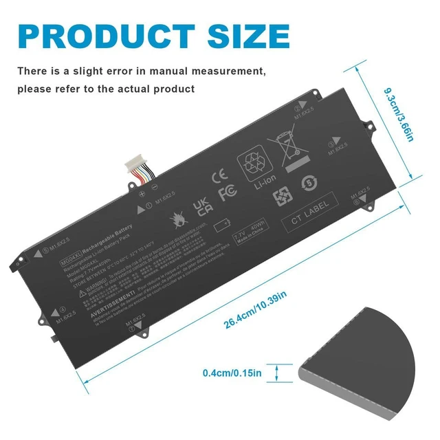 Alt view image 4 of 5 - 7.7V Battery for HP MG04XL Elite x2 1012 G1 V2D16PA V2D62PA V3F62PA V9D46PA