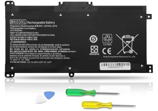 Main image of BK03XL Laptop Battery for HP Pavilion X360 14-BA 14M-BA Series 14-BA253CL 14M-BA114DX 14M-BA011DX 14-BA1XX 14-BA2XX 14-BA153CL 14-BA125CL 14M-BA013DX 14-BA175NR 14M-BA1XX 14M-BA0XX(11.55V/41.7Wh)
