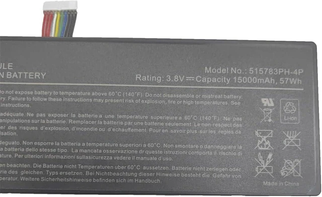 Alt view image 4 of 6 - 515783PH-4P Battery Replacement for AUTEL MaxiCOM MK908 MK908P MaxiSys Pro Elite Series(3.8V 57Wh)
