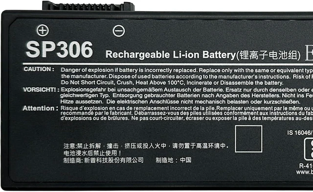 Alt view image 2 of 5 - SP306 Laptop Battery 90Wh 8250mAh 10.95V Compatible with Siemens Simatic Field PG M6 Series 3INR19/65-3