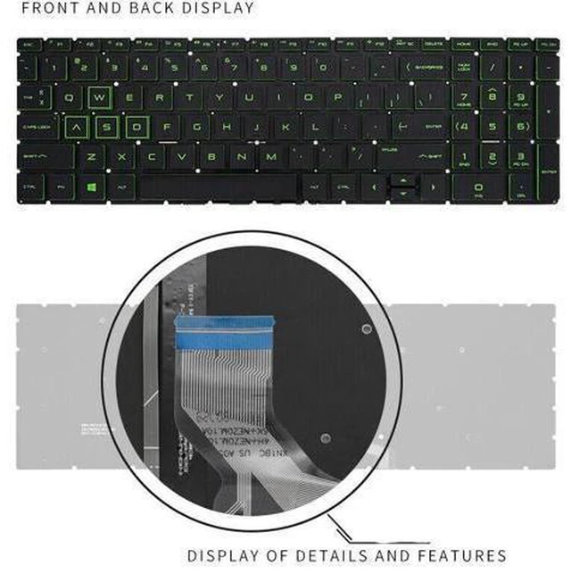 Main image of replacement keyboard for HP Pavilion Gaming 15-DK 15-dk0068wm 15-dk0096wm US with Backlit