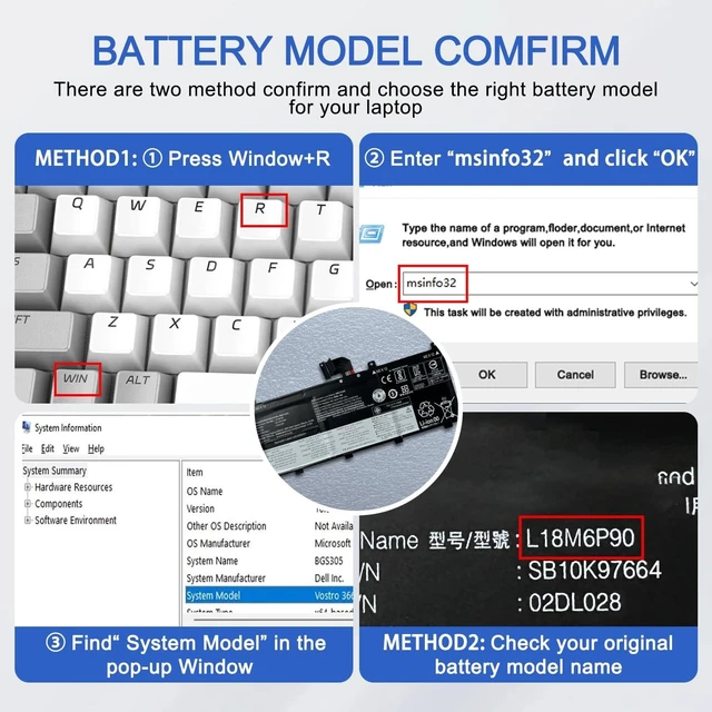 Alt view image 4 of 5 - JOTACT L18M6P9011.25V 90Wh/8000mAh 6-Cell Laptop Battery Compatible with ThinkPad P53 Series Notebook SB10K97664 02DL028 L18C6P90 02DL029
