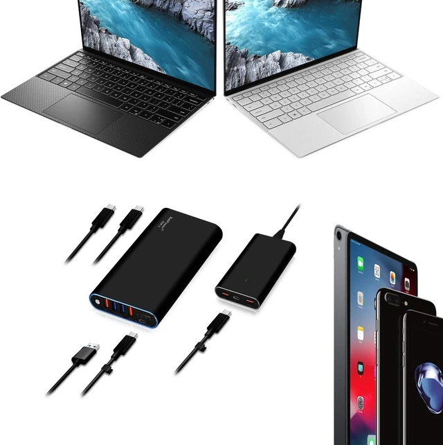 Alt view image 6 of 7 - BatPower 148Wh High Power Delivery USB C Laptop Portable Charger Compatible with HP Spectre X360 Dell XPS Razer Blade Stealth Notebook USB-C Power B External Battery & Slim 120W PD USB-C Adapter