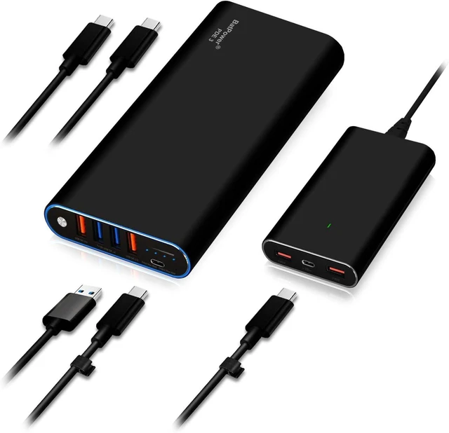 Main image of BatPower 148Wh High Power Delivery USB C Laptop Portable Charger Compatible with HP Spectre X360 Dell XPS Razer Blade Stealth Notebook USB-C Power B External Battery & Slim 120W PD USB-C Adapter