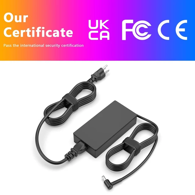 Alt view image 2 of 5 - 200W AC Adapter Replacement for ASUS TUF Dash Gaming F17 F15 A17 A15 (2022 2021) FX707 FX517,ROG Zephyrus G14 (2023) GA402/G15 (2022) GA503,ROG Strix G17 G15 (2022) G713 G513 Laptop Charger