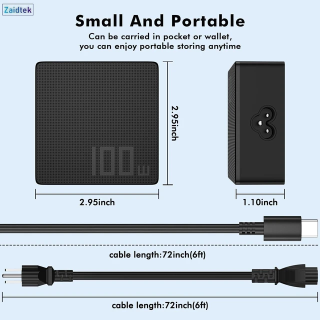 Alt view image 9 of 12 - 100W 65W USB C Charger Compatible with Asus ROG Ally X Z1 Ally Dock ROG Flow X13 Z13 GV301 GV302 GZ301 ZenBook Duo Zephyrus G16 GU605 G14 GA403 Strix G18 G16 Scar 16 18 Type C Power Cord