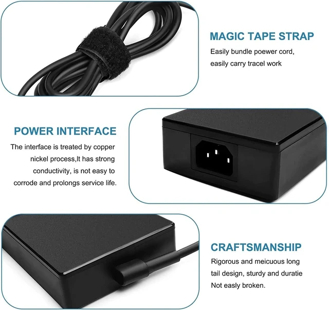 Alt view image 4 of 5 - 240W Zephyrus Charger Fit for Asus Zephyrus M16 GU603HM GU603HR GU603HE GU603ZX GU603ZE GU603ZM GU603ZW GU603Z GU603ZU GU603VV GU603H GU603 ADP-240EB B Gaming Laptop