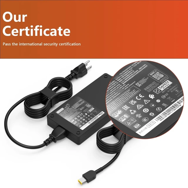 Alt view image 5 of 5 - 300W/245W AC Adapter Compatible with Lenovo Legion Pro 5 5i Gen 10 Intel/AMD RTX 5060/5070 Ti 16ADR1O 16AFR10 16ARX8 16lAX10 16IAX1OH 16IRX10 16IRX9 Power Supply