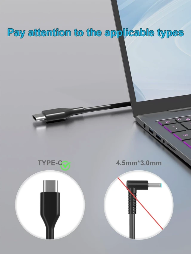 Alt view image 9 of 14 - HSXIRQA 100W USB C Universal Laptop Charger Fit for MacBook HP Dell Acer Asus Lenovo Thinkpad Google MSI LG Samsung Huawei, ROG Ally, Steam Deck, Chromebook Computer and All USB-C Devices