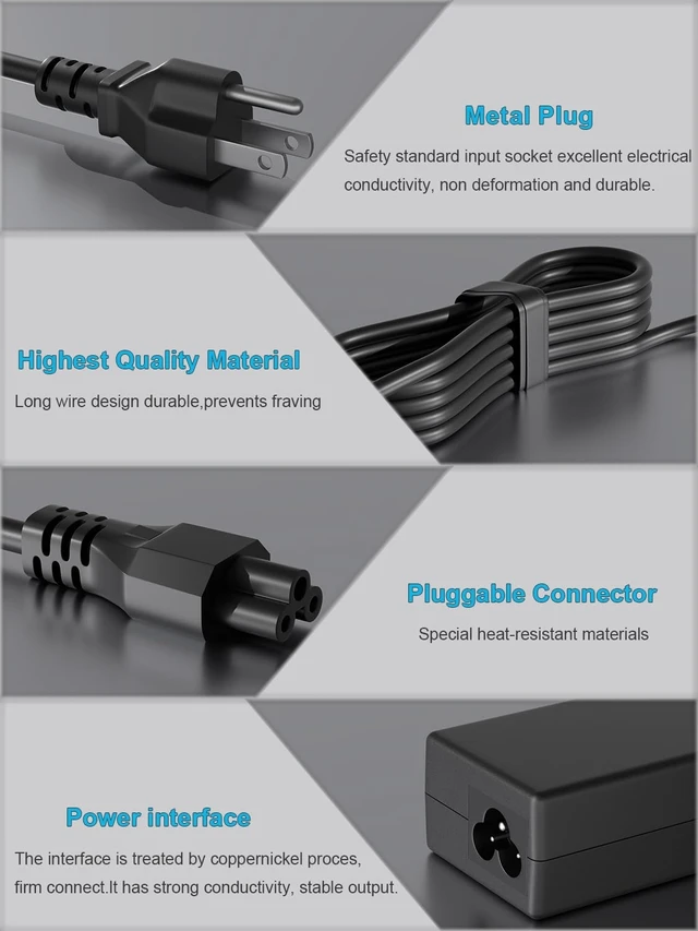 Alt view image 13 of 14 - HSXIRQA 100W USB C Universal Laptop Charger Fit for MacBook HP Dell Acer Asus Lenovo Thinkpad Google MSI LG Samsung Huawei, ROG Ally, Steam Deck, Chromebook Computer and All USB-C Devices