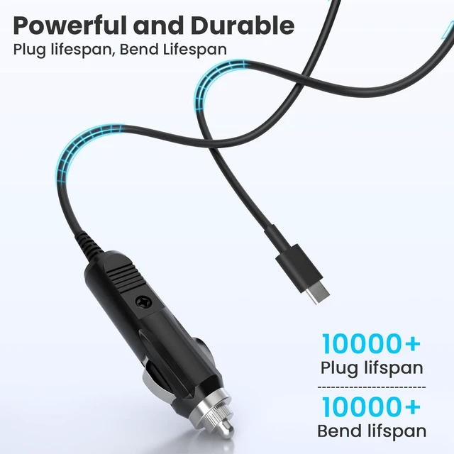 Alt view image 9 of 14 - 100W Laptop Car Charger USB C Compatible with Dell Latitude/XPS/Precision,MacBook Pro/Air,HP Spectre/Elitebook,for Lenovo ThinkPad/Yoga/IdeaPad,for Acer Chromebook/Swift Car Laptop Charger