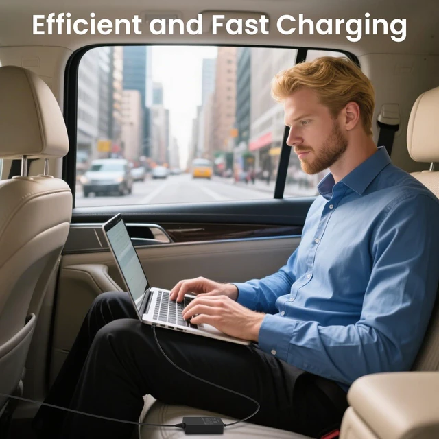Alt view image 13 of 14 - 100W Laptop Car Charger USB C Compatible with Dell Latitude/XPS/Precision,MacBook Pro/Air,HP Spectre/Elitebook,for Lenovo ThinkPad/Yoga/IdeaPad,for Acer Chromebook/Swift Car Laptop Charger