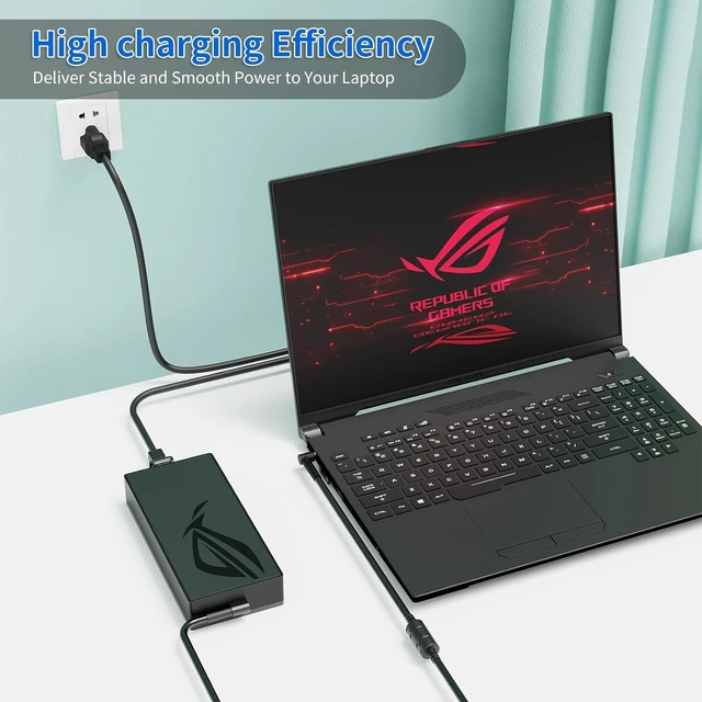 Alt view image 6 of 7 - 280W 14A 20V ADP-280EB B AC Charger for Rog Flow X16 Rog Strix G15 G16 G17 14A/20V AC Adapter for Rog Strix G18 Rog Strix Scar 15 17 SE ROG Zephyrus M16 Tuf Gaming A16 (6.0 X 3.7mm)