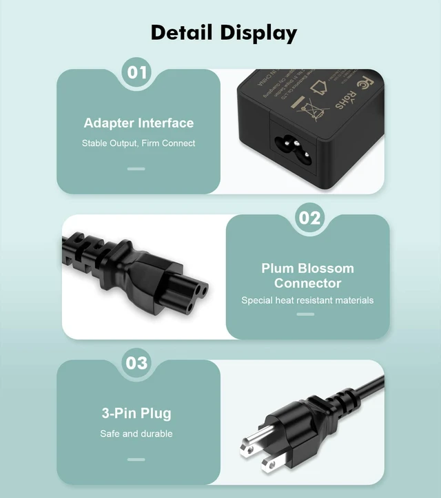 Alt view image 13 of 14 - USB-C-Laptop-Charger - Yenyoh 100W USB C Charger, Fast Charging Compatible with Lenovo ThinkPad HP Asus Acer MacBook MSI Dell Computer Tablet Chargers Adapters Type C Power Cord 90W 65W 45W PD 3.0
