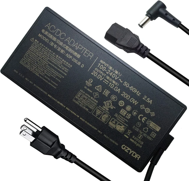 Main image of New 200W AC Charger Fit for ASUS ROG Zephyrus ADP-200JB D AC Adapter, for ASUS ROG Zephyrus G15 GA503 GA503QM GA503QS GA503QR TUF Dash F15 FX516PR FA506QR Gaming Laptop 20V 10A Charger