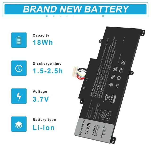 Alt view image 2 of 5 - 18Wh 3.7V Battery for Dell Venue 8 Pro 5830 Tablet
