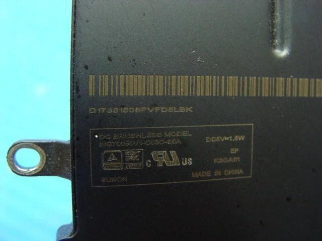 Alt view image 3 of 5 - Cpu cooling fan for Pro A1502 ME864LL/A Late 2013 13 inches 076-1450 #4