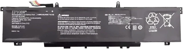 Main image of SQU-2002 Laptop Battery 64.31Wh 4231mAh 4-Cell 15.2V Compatible with ThundeRobot Zero 2021 Series 916QA139H