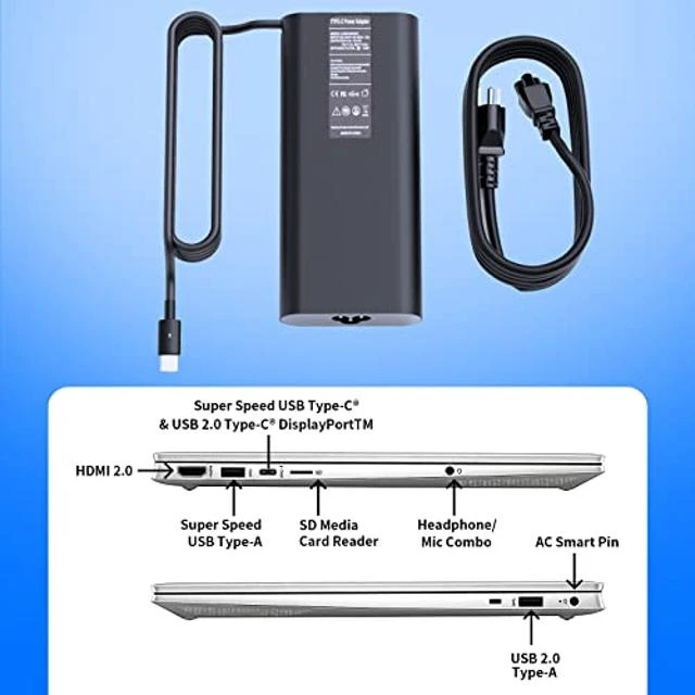 Alt view image 4 of 5 - 130W USB/Type C AC Adapter Replacement for Dell Precision 5530 Dell XPS 15 9575 2-in-1 9570 9500 XPS 17 9700 Power Supply Adapter Cord