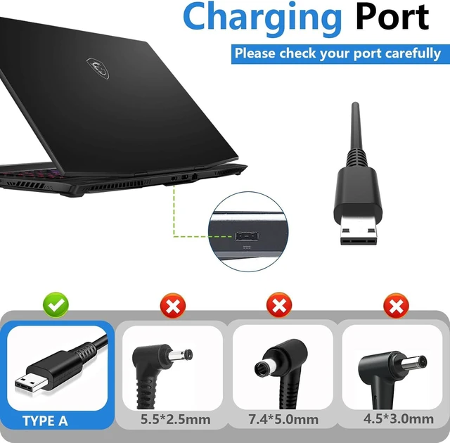 Alt view image 2 of 7 - 330W 280W AC Adapter for MSI Raider GE76 GE77 GE78 GE67 GE68 Vector 16 17 GP76HX GP68HX Titan GT77 Laptop Charger A20-330P1A A330A018P Power Supply