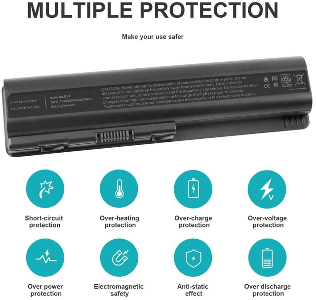 Alt view image 3 of 5 - 11.1V Battery for HP Pavilion dv6-1050us dv4-2165dx dv4t-1600 dv4-2170us dv4-2000 dv4-2170us dv4-2000