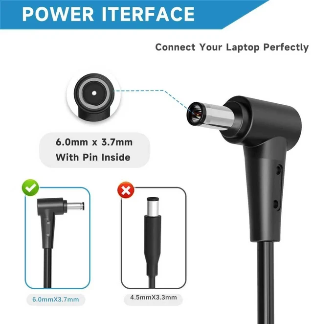 Alt view image 10 of 12 - 150W Laptop Charger 20V 7.5A 6.0x3.7mm (6037) with 4.5x3.0mm Adapter Compatible with ASUS TUF Gaming A15 A17 F15 F17 FX506 FA506 FX505, ROG Strix G15 G531 G731, Zenbook Pro 15, Vivobook Pro 16