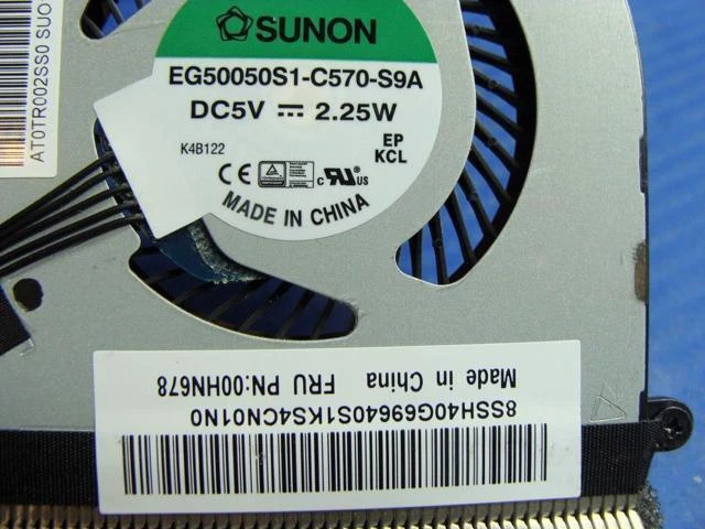 Alt view image 3 of 5 - Cpu cooling fan for Lenovo ThinkPad E450 14 inches with Heatsink 00HN678 #1