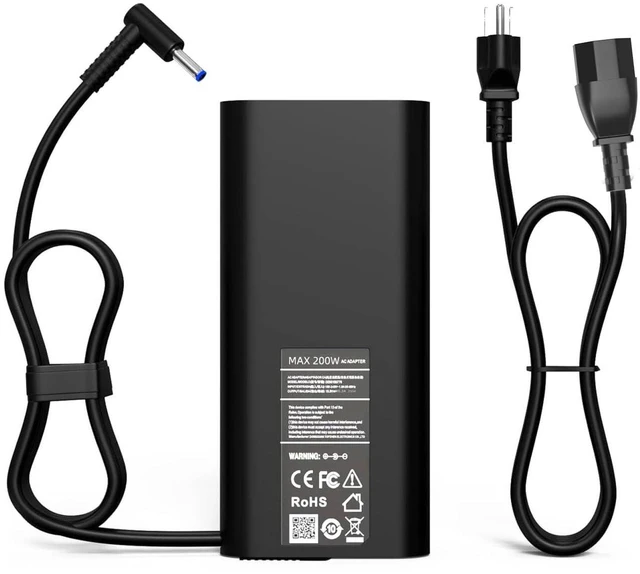 Main image of 200W Laptop Charger for HP Victus Charger Victus 15 17 for HP Omen Pavilion Gaming 15 16 17 ZBook 17 15 15u Studio G9 G10 G4 G5 G6 G7 G8 Envy 15 15u 2020 TPN-DA10 Power Cord
