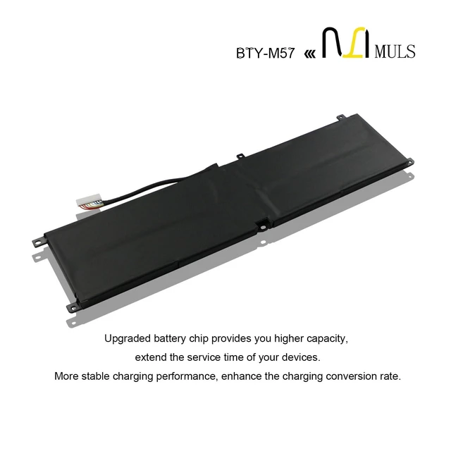 Alt view image 5 of 5 - BTY-M57 Laptop Battery Compatible with MSI GP66 GP76 Leopard 10UE 10UG 10UH 11UE 11UG 11UH Vector GP66 GP76 12UE 12UG 12UH 12UGS 10UE-065ES 11UG-247CA MS-17K3