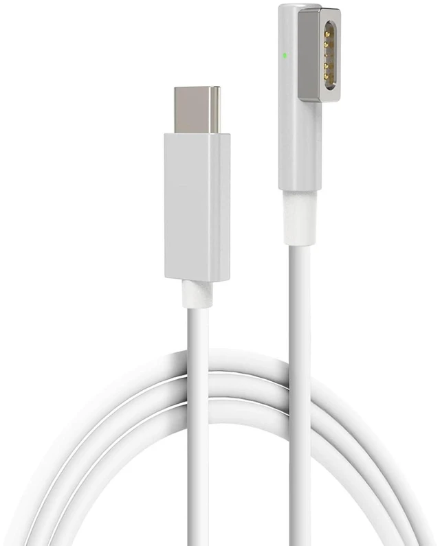 Main image of 60W USB C to Magnetic 1 Charging Cable L-Tip Magnetic Head Compatible with MacBook Air Pro 2007-2012Only Charging Cable Need to use with PD65W Charger