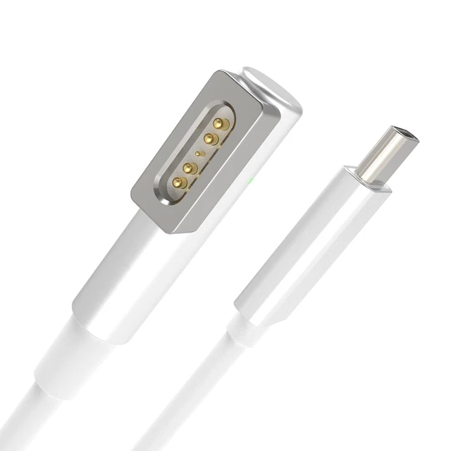 Alt view image 6 of 7 - 60W USB C to Magnetic 1 Charging Cable L-Tip Magnetic Head Compatible with MacBook Air Pro 2007-2012Only Charging Cable Need to use with PD65W Charger