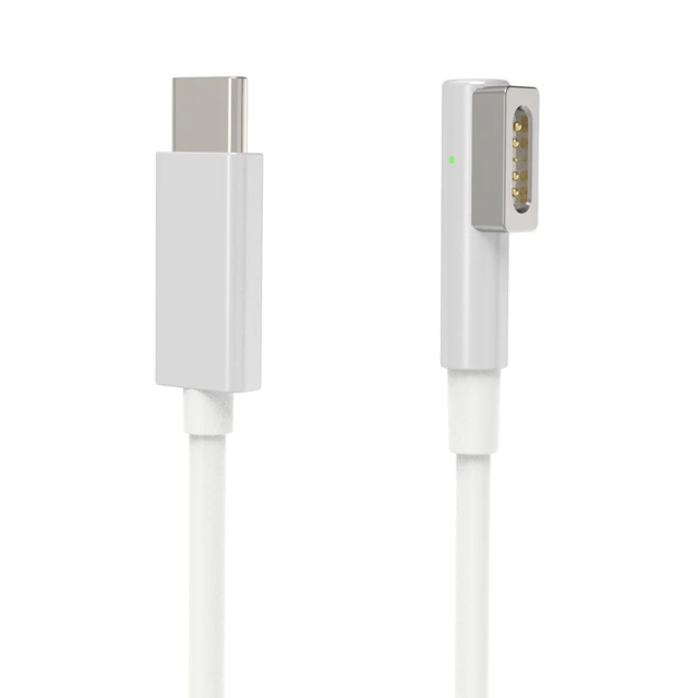 Alt view image 7 of 7 - 60W USB C to Magnetic 1 Charging Cable L-Tip Magnetic Head Compatible with MacBook Air Pro 2007-2012Only Charging Cable Need to use with PD65W Charger