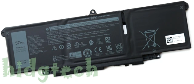 Main image of 57Wh New 66DWX Battery for Latitude 7340 7440 7640 Series 0HYH8 0CTJJ6 3ICP6/65/78