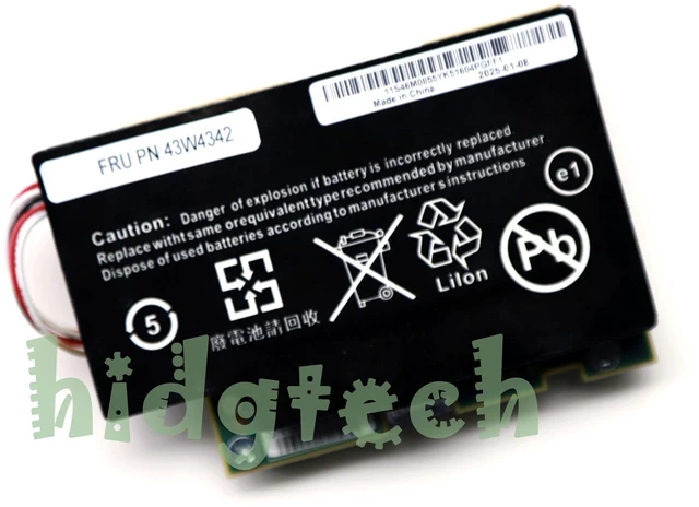 Main image of 2025 Year FRU PN 43W4342 46C9040 for IBM M5014 M5015 M5025 MR10 BBU07 Array Card Battery