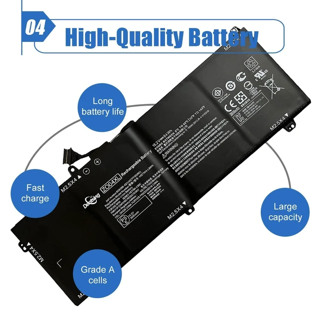 Alt view image 5 of 5 - Dentsing ZO04XL HSTNN-LB6W Laptop Battery Replace for HP ZBook Studio G3 G4 Mobile Workstation HSN-C02C Series ZO04 ZO06 ZO06XL 808396-421 808450-001 HSTNN-CS8C HSTNN-C88C 808396-42 64Wh/4210mAh