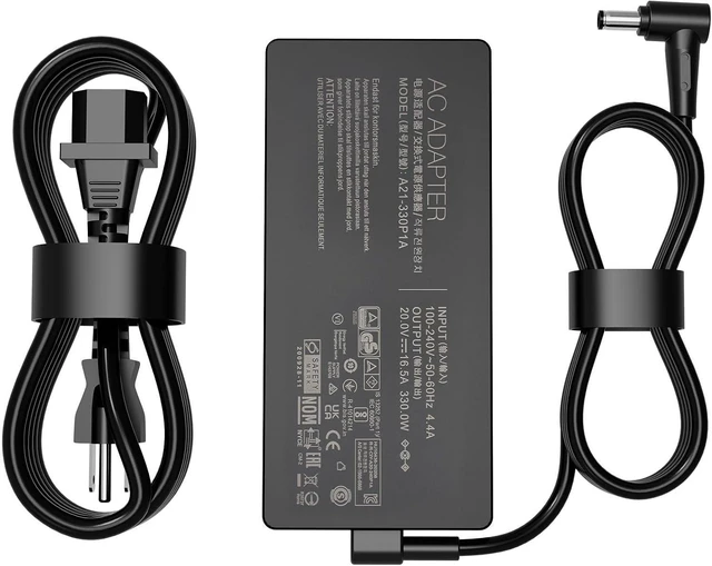 Main image of 330W 20V 16.5A AC Laptop Charger for Asus Rog Strix Scar 16 17 17SE 18 G18 Zephyrus-Duo-16 G733PZ G733PY G733P G733 G733CX G814JZ G834JY A21-330P1A A22-330P1A Power Supply Adapter Cord