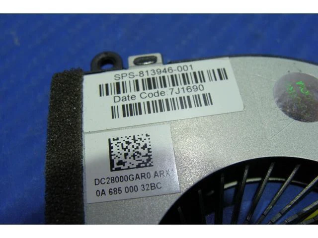 Alt view image 3 of 5 - Cpu cooling fan for HP 15-ba009dx 15.6 inches 813946-001 DC28000GAR0