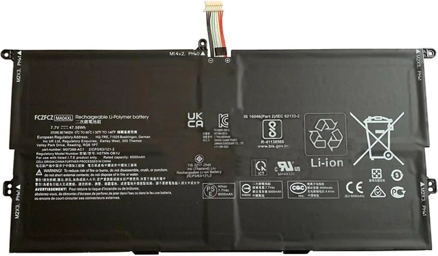 Main image of MA04XL Battery 47.58Wh 6000mAh Replacement for HP Elite Folio 13.5 inch 2-in-1 Series MA04XL MA04046XL M07389-AC1 M07392-005 HSTNN-OB1U 7.7V