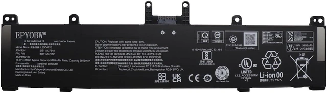 Main image of L23C4P70 Laptop Battery 90Wh 5770mAh 15.6V Compatible with Lenovo ThinkPad P1 Gen 7 Series SB11M37548 5B11M37552