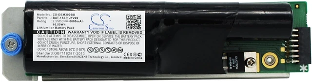 Alt view image 2 of 5 - SPANN Battery Replacement for DELL PowerVault MB3000I, PowerVault MD3000, Part No: 371-2482, BAT-1S3P, C291H, JY200, P16353-06-C 2.5V