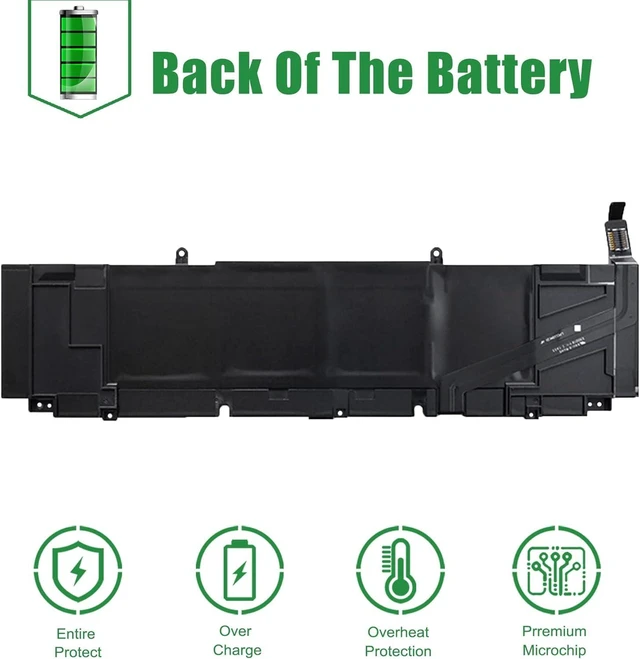 Alt view image 5 of 5 - JIAZIJIA XG4K6 01RR3 F8CPG Laptop Battery Replacement for XPS 9700 9710 9720 Precision 5750 5760 5770 Series Notebook 001RR3 0F8CPG 11.4V 97Wh